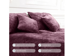 Покривало ТЕП "VELOUR" 180*240 см бордове/ромб круглий