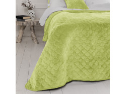 Покривало ТЕП "VELOUR" 220*240 см салатовий/ромб круглий