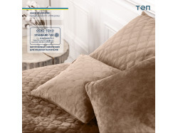 Покривало ТЕП "VELOUR" 220 * 240 см капучино/ромб круглий