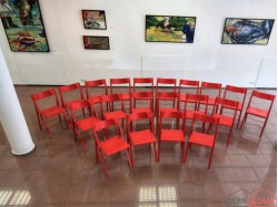 Стілець Ібіца алюм пластик синій AMF