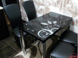 Стіл Damar II Чорний / хром 100x60 Signal