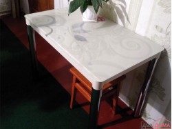 Стіл Damar II Крем / хром 100x60 Signal